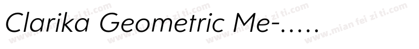 Clarika Geometric Me字体转换